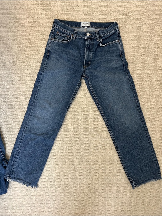 Agolde Denim - Agolde Dark Blue High-Rise Straight Crop Jeans